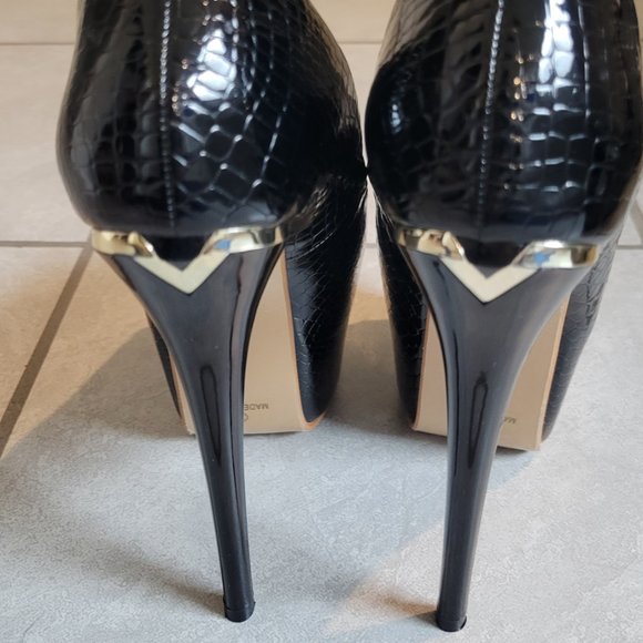 Womens Peep Toe Stiletto Sandals Ankle Strap High Heels Nightclub Platform Shoes - Picture 3 of 4